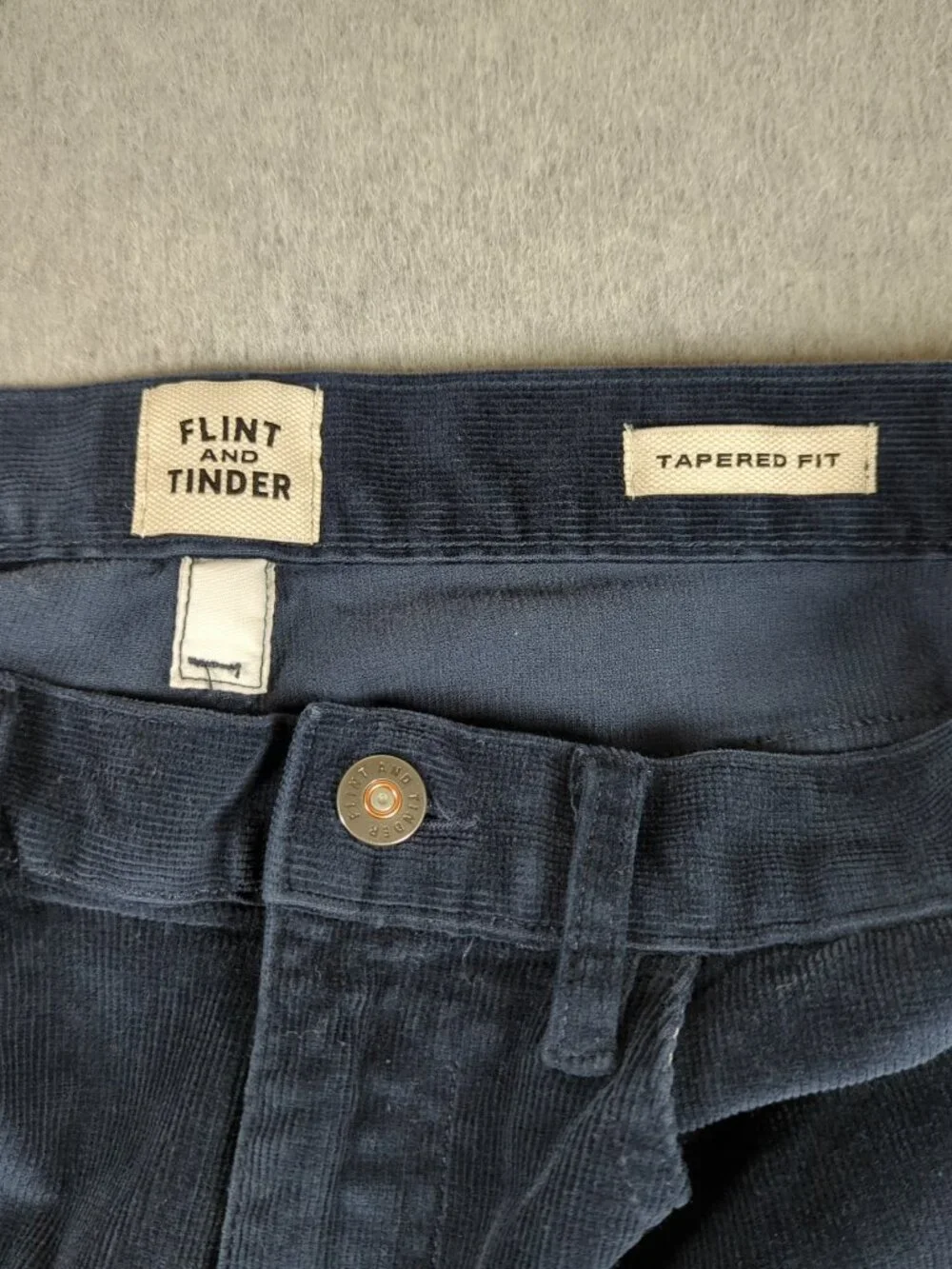 Flint and Tinder Corduroy Pants Men's 31x30 Blue Tapered Fit Stretch